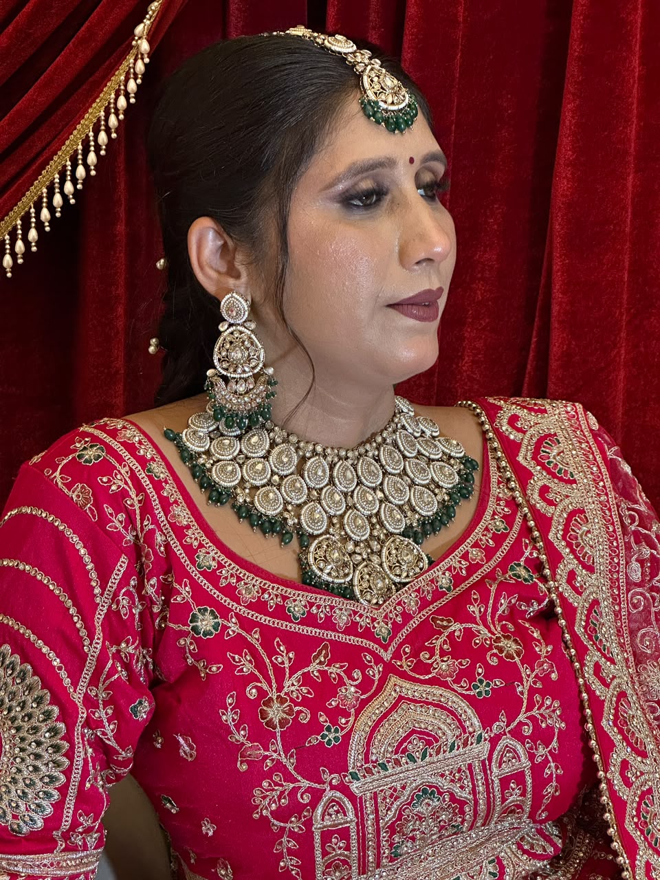 Bridal makeup by Asees Makeover & Cosmetics — makeup artist Sirsa
